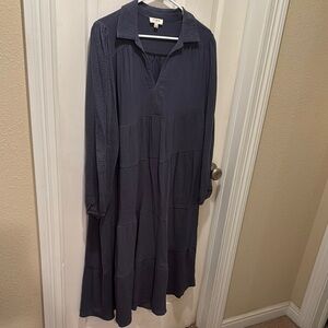 Boho Navy Blue Women's Dress